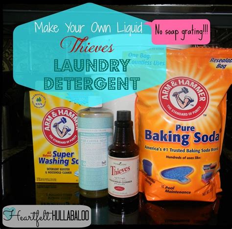 And most can be used for making other homemade cleaning products as well, such as dishwasher and laundry powder. Make Your Own Liquid Thieves Laundry Detergent | Diy ...