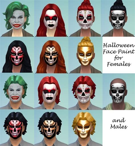 Halloween Face Paint By Simmiller At Select A Sites Sims 4 Updates
