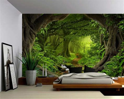 Fantasy Enchanted Magical Forest Großes Wandbild Etsyde Wall