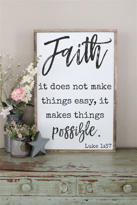 Faith It Doesnt Make Things Easy It Makes Things Possible Etsy