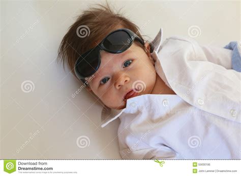 Baby Boy With Sunglasses Stock Image Image Of Collared 55630195