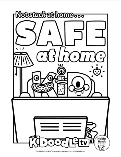 Safe At Home Coloring Sheet Coloring Sheets Color Safe