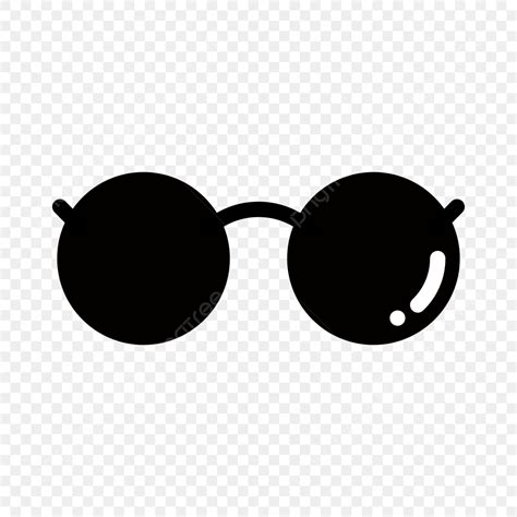 Cool Glasses Silhouette Vector Png Circle Black Glasses Isolated With Cool And Modern Style