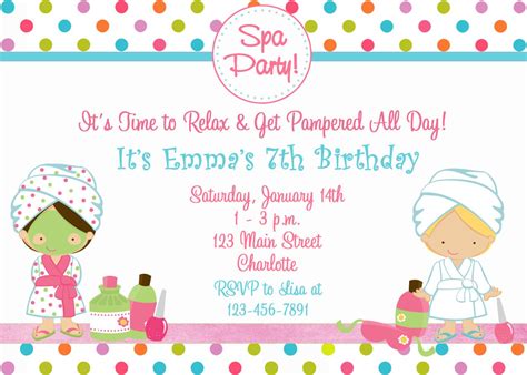 You easily personalize this invitation template with the birthday girl's name, age and party details at home. Blank Spa Party Invitations spa birthday party invitation spa party spa by thebutterflypress ...