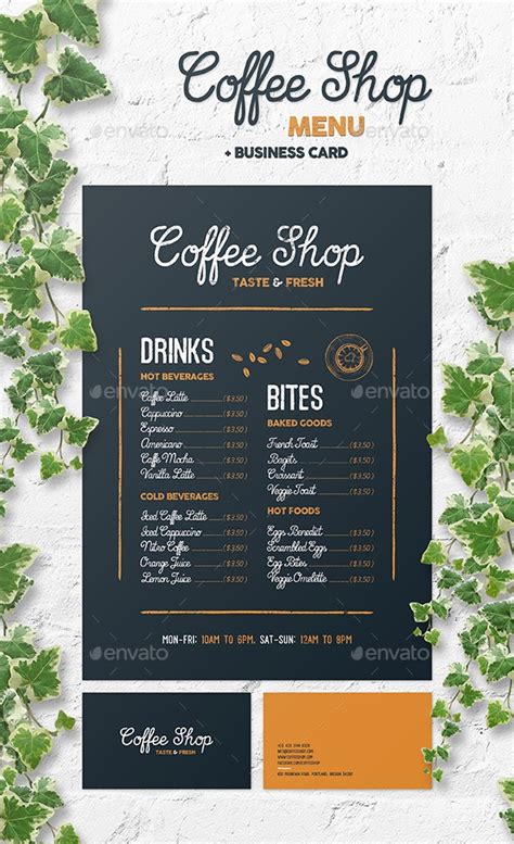 Coffee Shop Menu Print Templates Graphicriver