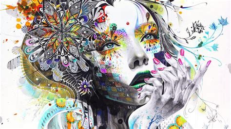 Girl Flower Painting Art HD Indie Wallpapers | HD Wallpapers | ID #44619