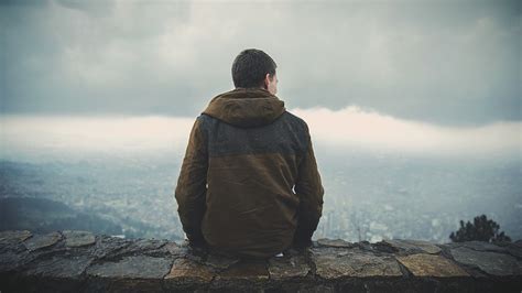 Man Sitting Back Stock Image Everypixel