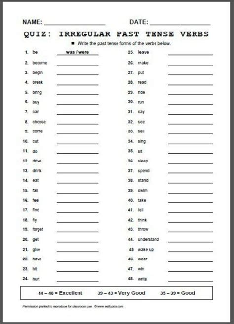 Verb Tenses Practice Sheet Pdf Janet Markel S English Worksheets