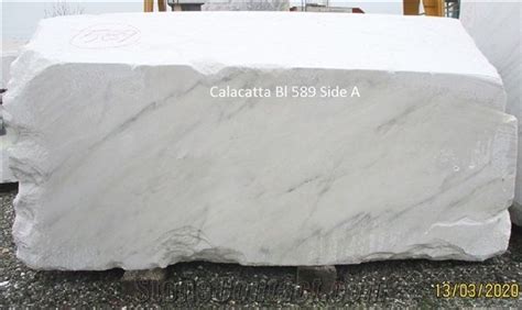 Calacatta Bianco Spino Marble Blocks From Italy