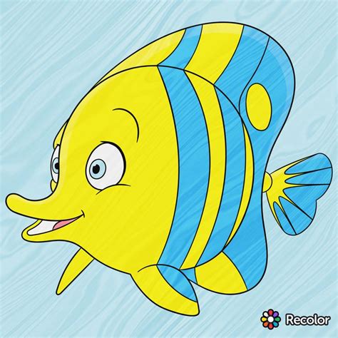 Found Flounder Drawings Art Character