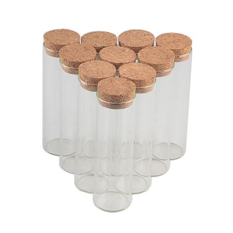Buy Jarvials Pcs Pcs Clear Glass Test Tube Bottle With Cork Stopper Storage Capacity From