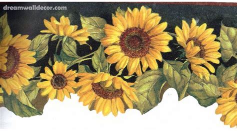 46 Sunflower Wallpaper Border Wallpapersafari