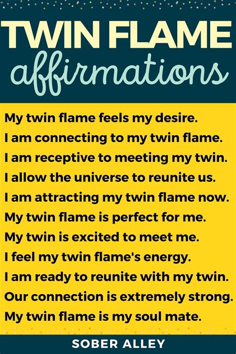 51+ Twin Flame Affirmations To Manifest True Love – Sober Alley