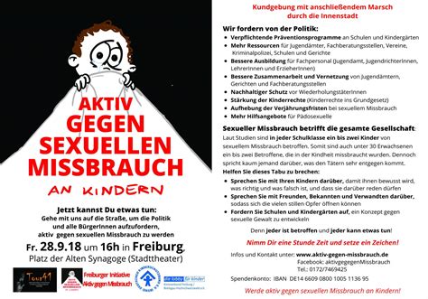 tour41 demonstriert in freiburg gemeinsam mit der initiative aktiv gegen sexuellen missbrauch