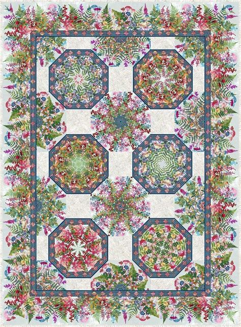 Haven Rainbow Kaleidoscope Floral Quilt Kit By Jason Yenter In The