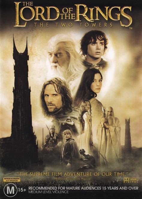 Lord Of The Rings The Two Towers Dvd 2002 R4 Australia 2 Discs As