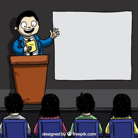 Cartoon Business Presentation Vector Free Download