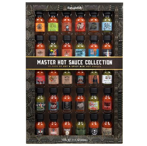 Thoughtfully Gourmet Master Hot Sauce Collection Sampler Set Flavors