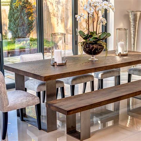 True heirloom furniture with all the bells and whistles for those who appreciate american arts & crafts. Modena Dining Table - Solid European Oak - Oliver Matthews