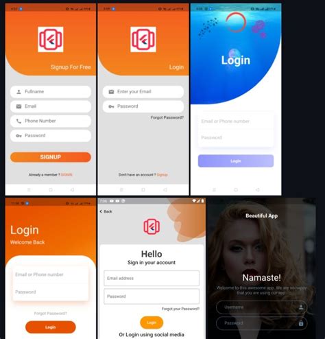 App Login Login Page Ios App Layout Template Page Template
