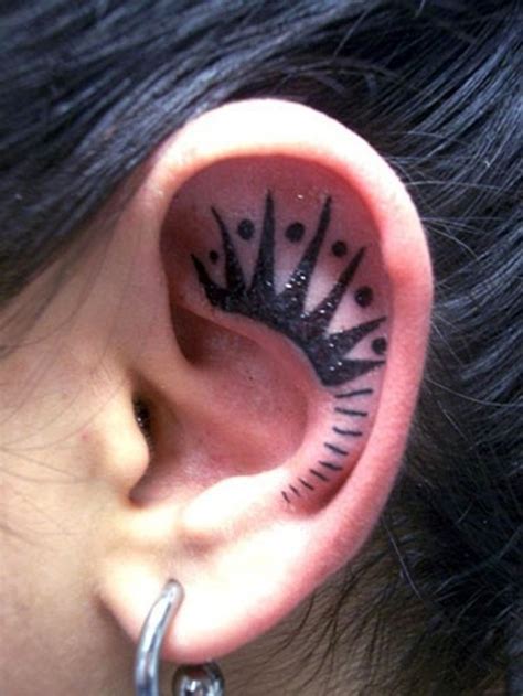 30 Unique Ear Tattoo Designs For Girls