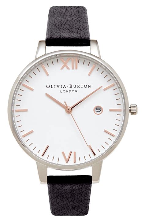Olivia Burton Timeless Leather Strap Watch 38mm Nordstrom