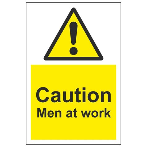 Choose the signs that will work best for your application, keeping in mind you need to alert people to wet surfaces before they enter hazardous areas. Caution Men at work - Linden Signs & Print