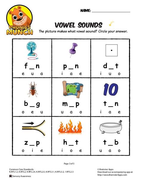 Vowel Sounds Phonics Worksheet Phonics Worksheets Three Letter Words