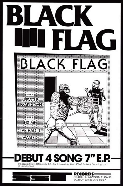 Black Flag Nervous Breakdown Poster Punk Mart
