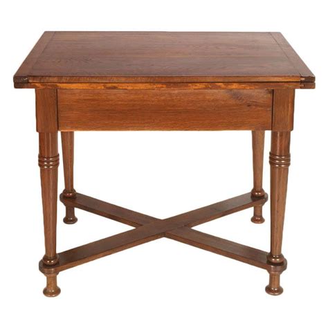 late 19th century tyrolean country folding table in solid oak wood restored for sale at 1stdibs