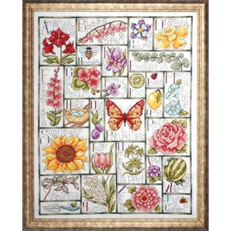 Cross Stitch Design Works COUNTED Cross Stitch Kit 2492 Floral ABC