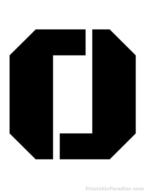 Printable Number 0 Stencil - Print Stencils for the Number 0