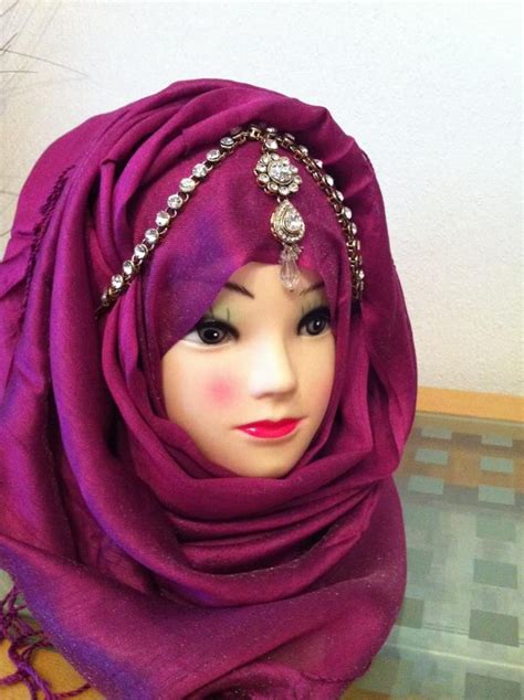 ♥ Islamic Fashion Veils Head Scarf Scarves Hijab Scarfs Bridal