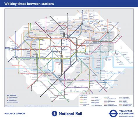 Walking Tube Map Extended Mapping London