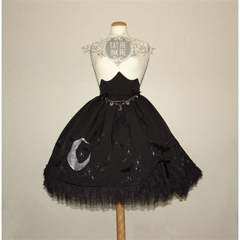 Preorder Midnight Rhapsody Semi Highwaist Skirt Bats Stars Moon Witch