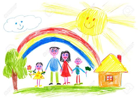 Top 10 drawing classes in manapakkam best drawing classes for. happy family on meadow near home child drawing | Family ...