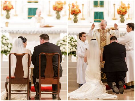 Bride And Groom During Catholic Wedding Mass Greater Philadelphia