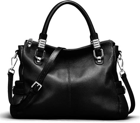 S Zone Womens Vintage Genuine Leather Tote Shoulder Bag Top Handle Crossbody Handbags Ladies