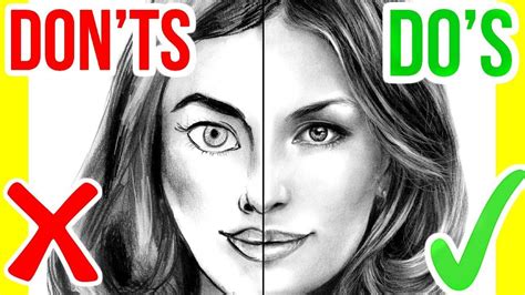 Dos And Donts How To Draw A Face Step By Step Drawing Tutorial