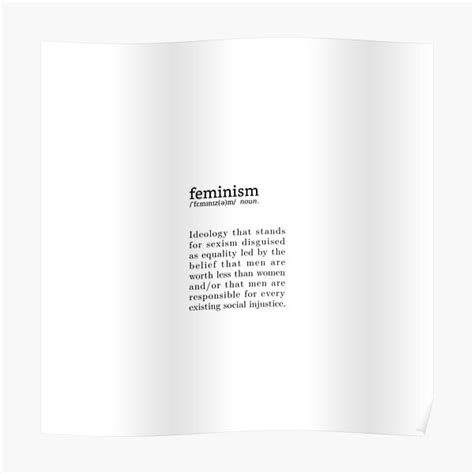 The True Definition Of Feminism Poster By Taramalan Redbubble