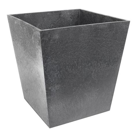Kazeila plant pots cermic planter for indoor outdoor plants flowers 8 inch matte black medium cylinder flower pot with saucer and drainage hole,glazed finish interior and exterior. Tierra Verde Sonata 11.75 in. x 13 in. Pewter Rubber Self ...