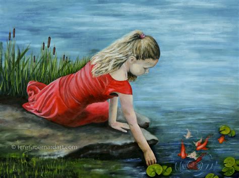 Girl In The Red Dress Teresa Bernard Oil Paintings