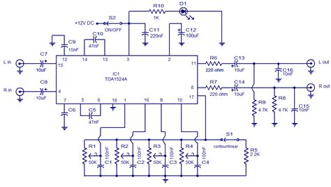 Stereo tone control circuit diagram with pcb layout. Stereo preamplifier with tone control - Electronic Circuits and Diagrams-Electronic Projects and ...