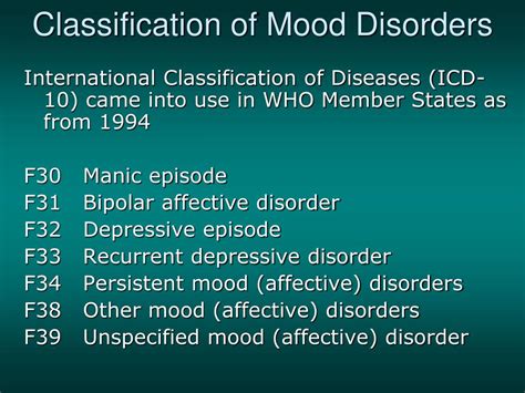 Ppt Mood Affective Disorders Powerpoint Presentation Id4047813