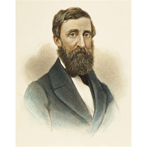 Henry David Thoreau N1817 1862 American Writer Color Engraving After