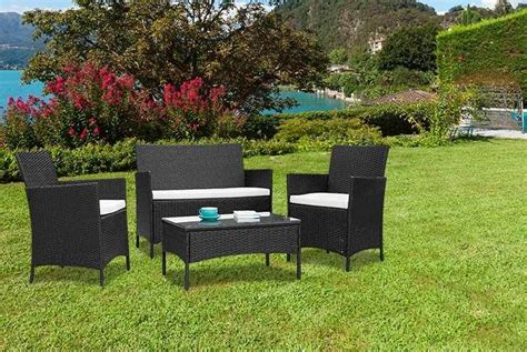 Maybe you would like to learn more about one of these? 4pc Black Rattan Garden Set | Outdoor furniture sets ...