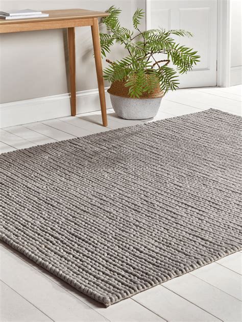 New Chunky Knit Rug Dove Grey Knit Rug Rugs Chunky Knit