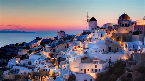 Santorini Sunset Greece Wallpapers Top Free Santorini Sunset Greece