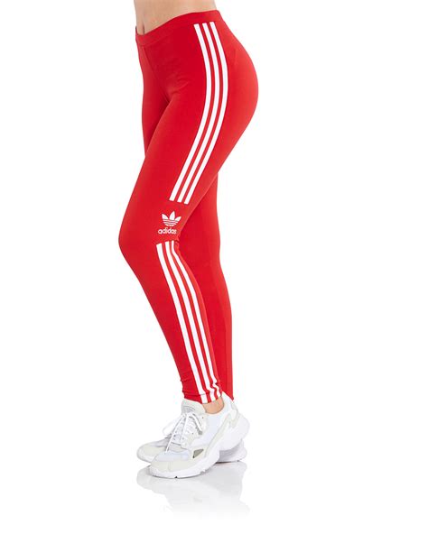 Womens Red Adidas Originals Leggings Life Style Sports