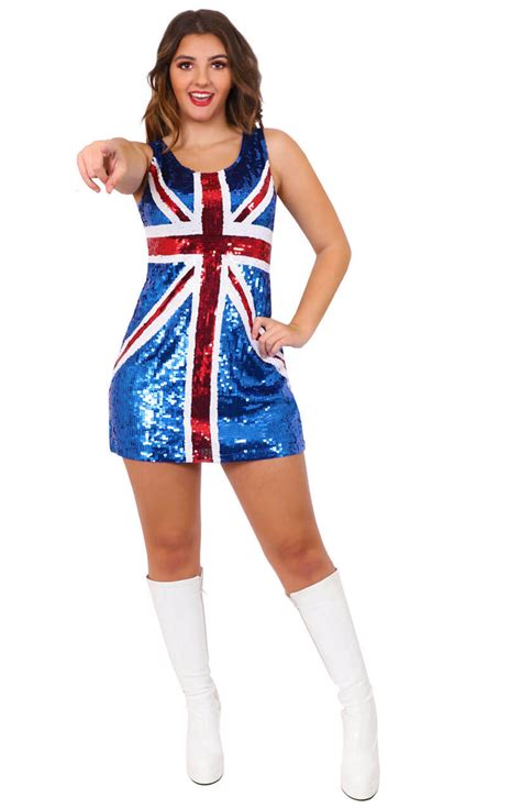 The union jack, or union flag, is the national flag of the united kingdom. Sequin Union Jack Dress - I Love Fancy Dress